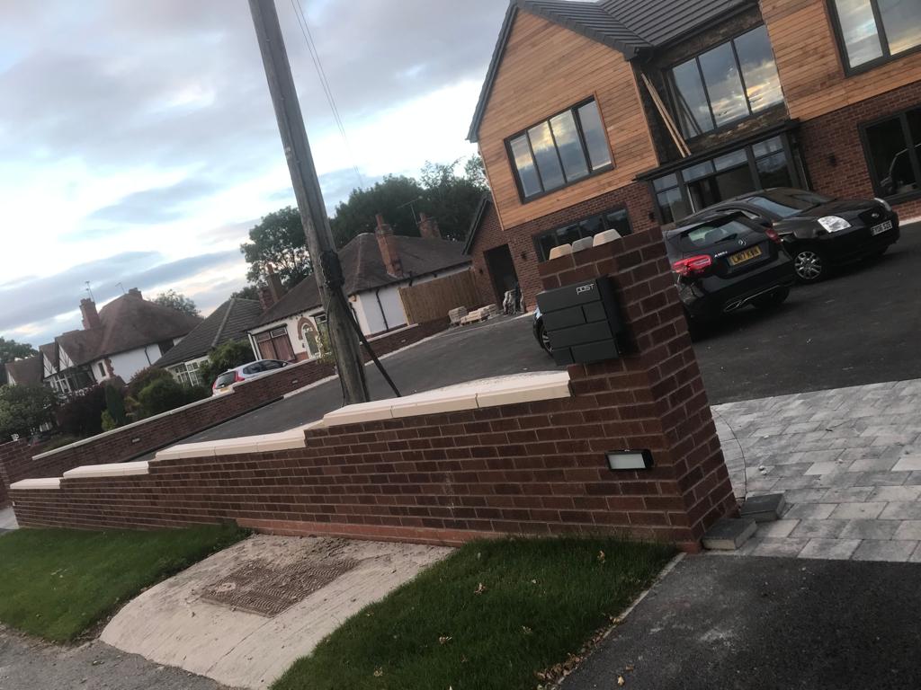 Garden Wall Project in Birmingham by Gora Bricklayers